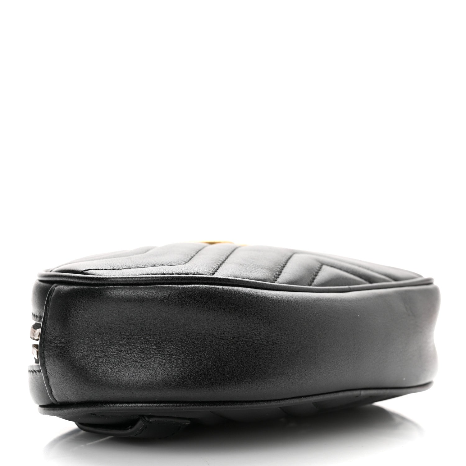 Gucci Calfskin Matelasse GG Marmont Belt Bag 85 34 Black 4 of 11