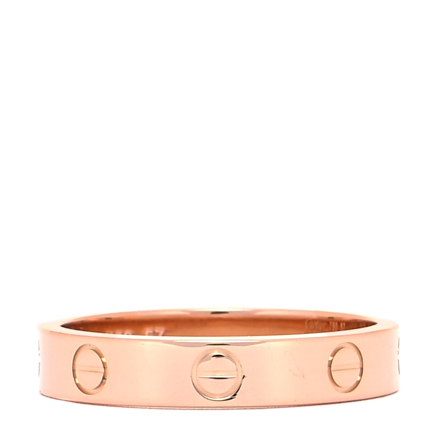 Cartier 18K Pink Gold 4mm LOVE Wedding Band Ring 57 8 3 of 5