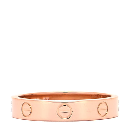Cartier 18K Pink Gold 4mm LOVE Wedding Band Ring 57 8 3 of 5