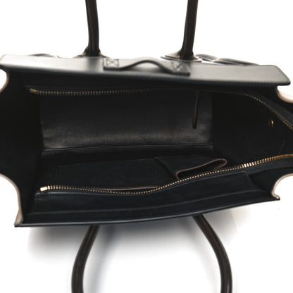 Celine Elephant Calfskin Micro Tri-Color Luggage Indigo 5 of 13