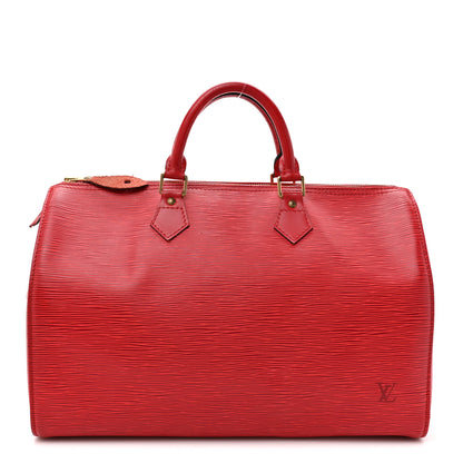 Louis Vuitton Epi Speedy 35 Castillan Red 1 of 16