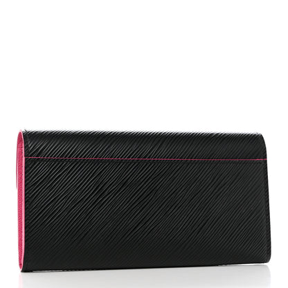 Louis Vuitton Epi Sarah Wallet NM Black Hot Pink 3 of 9