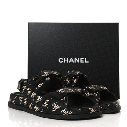 Chanel Rubber CC Dad Sandals 40 Black 13 of 13