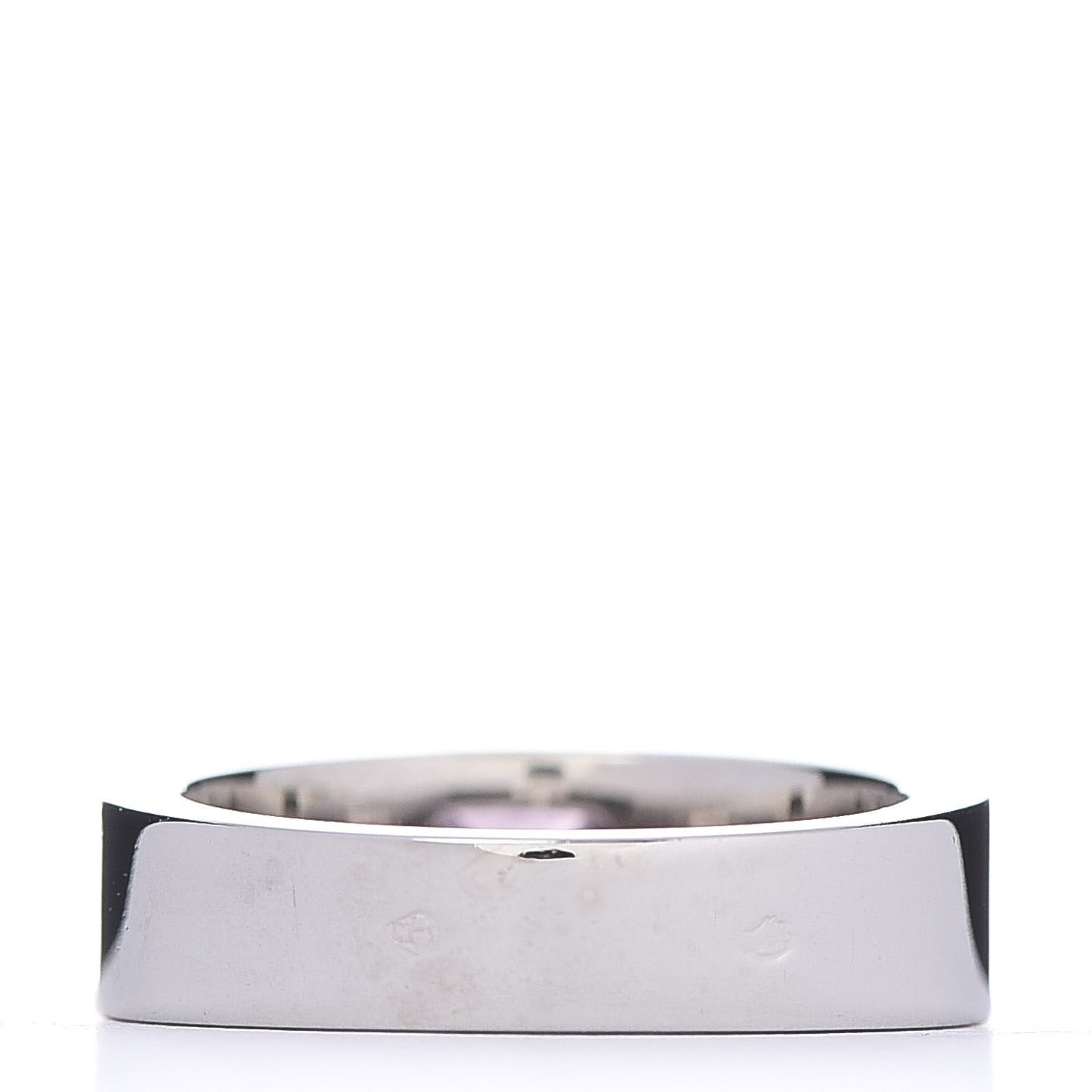 18K White Gold Pink Tourmaline Tank Ring 48 4.5
