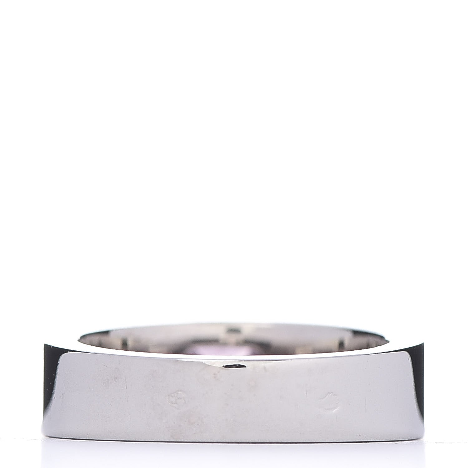 Cartier 18K White Gold Pink Tourmaline Tank Ring 48 4.5 4 of 5