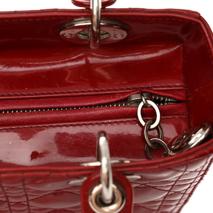 Christian Dior Patent Cannage Medium Lady Dior Red 11 of 19