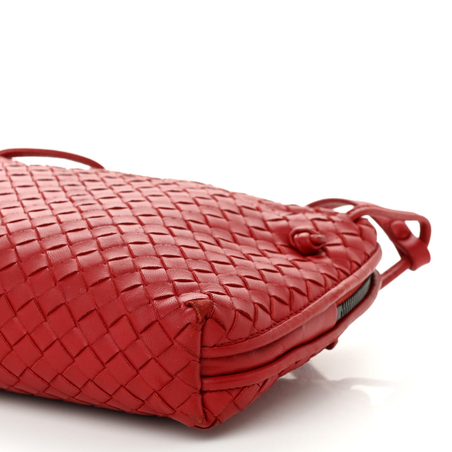 Nappa Intrecciato Nodini Crossbody Messenger Red
