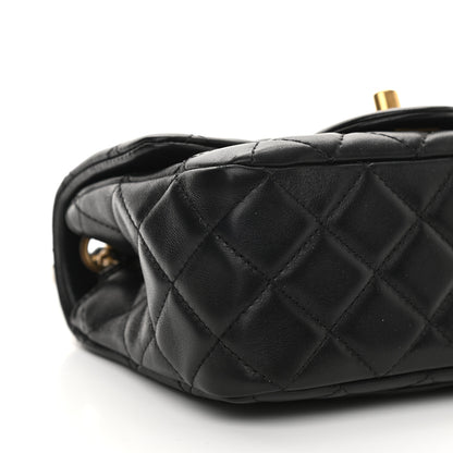 Chanel Lambskin Quilted Mini Pearl Crush Flap Black 9 of 11