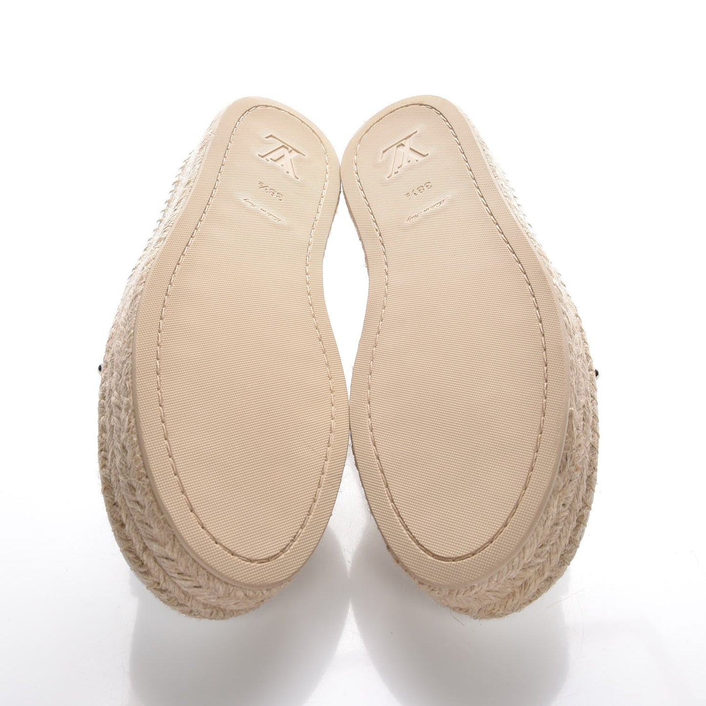Lambskin Front Pier Espadrille Flats 38.5 White