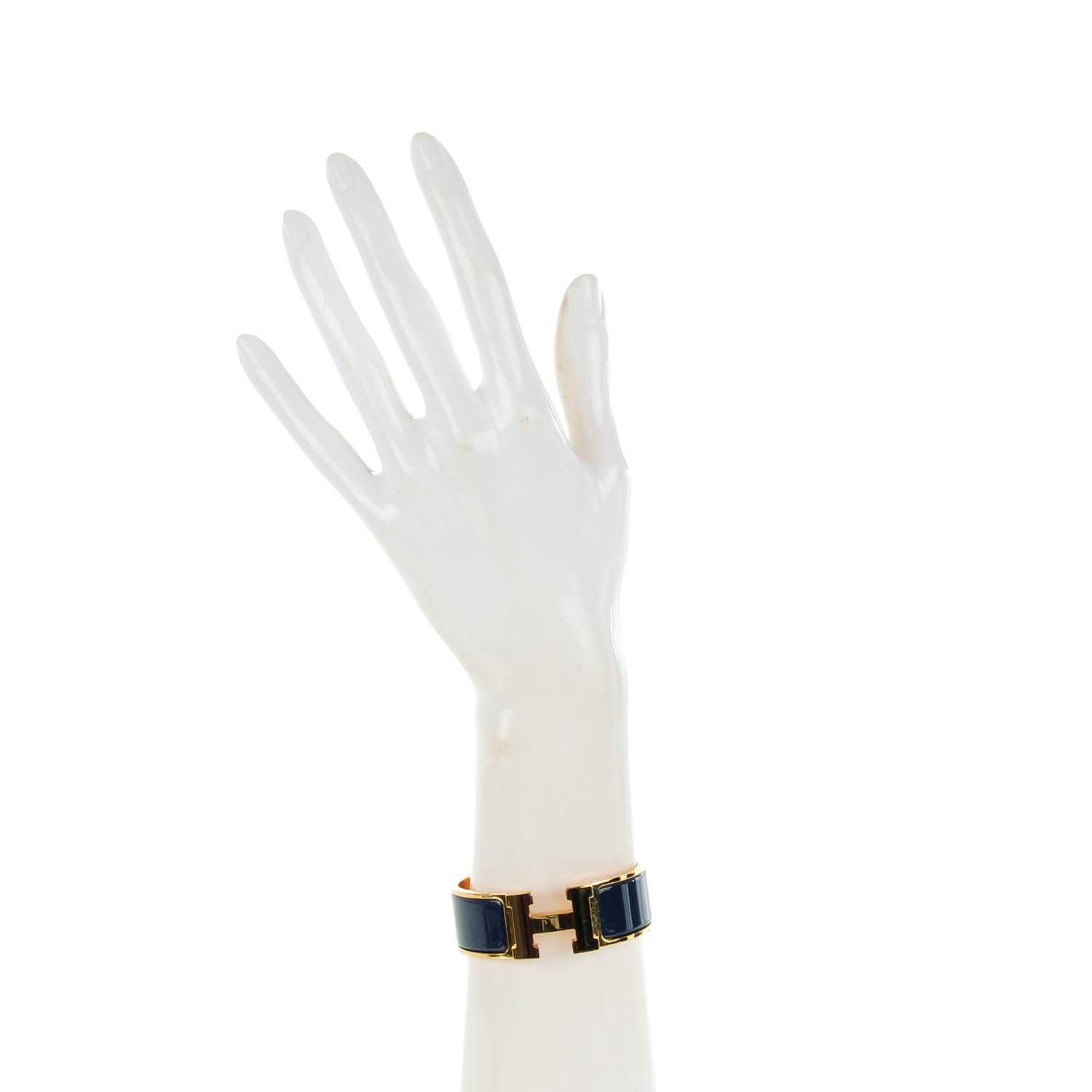 Hermes Enamel Wide Clic Clac H Bracelet PM Indigo 2 of 5