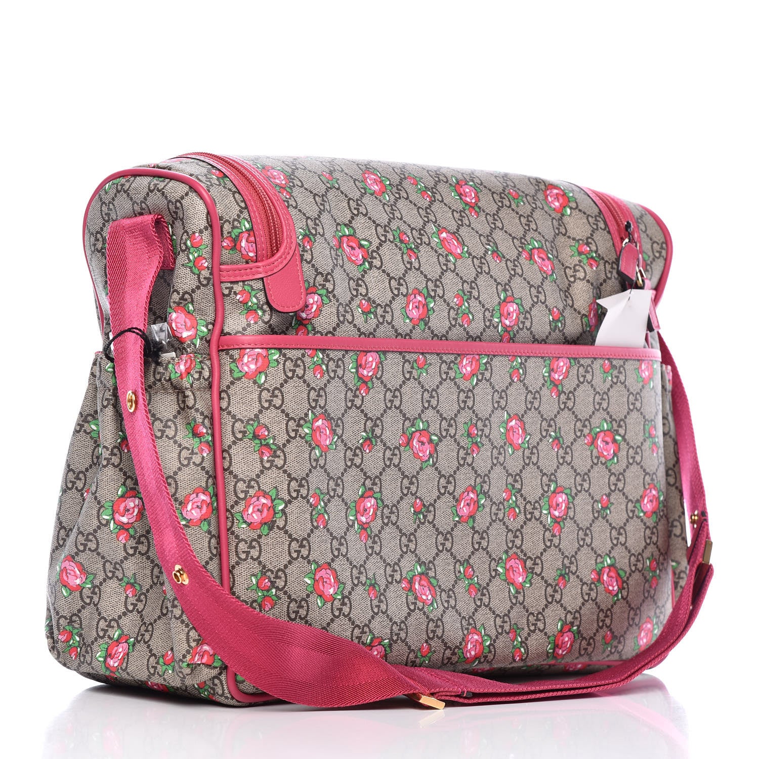 Gucci GG Supreme Monogram Rose Bud Diaper Bag Pink 3 of 10