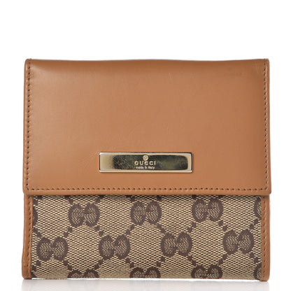 Gucci Monogram Compact French Flap Wallet Camel 1 of 8