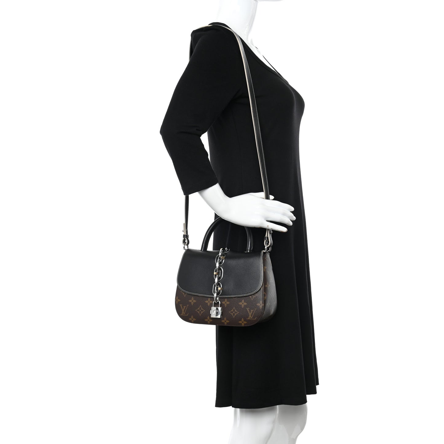 Calfskin Monogram Chain It Bag PM Black