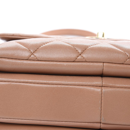 Chanel Lambskin Quilted Small Trendy CC Flap Dual Handle Bag Camel 15 of 20