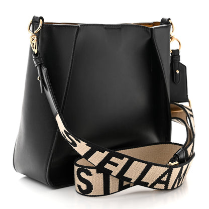 Stella McCartney Eco Alter Nappa Perforated Logo Mini Crossbody Black 3 of 9