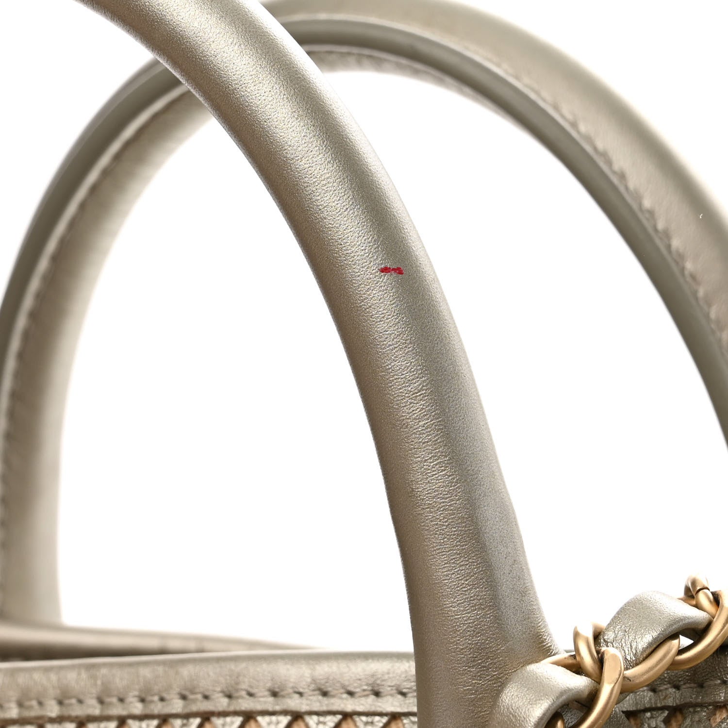 Chanel Metallic Calfskin Perforated Up In The Air Tote Silver 10 of 13