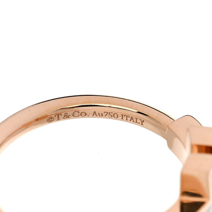 Tiffany 18K Rose Gold Mother of Pearl T Wire Ring 52 6 5 of 5