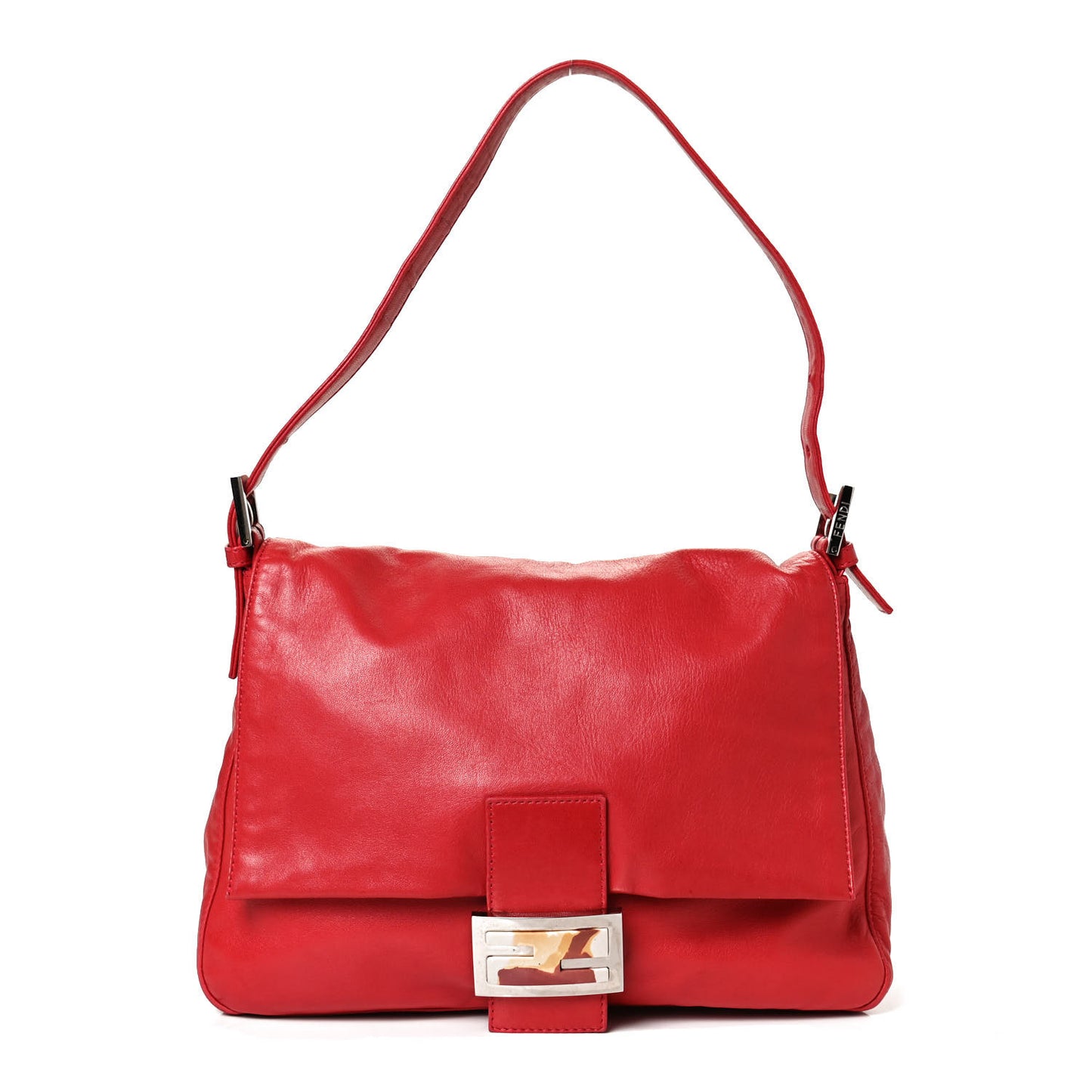 Calfskin Mama Baguette Red