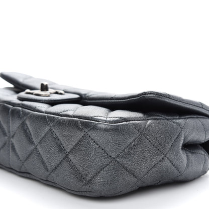 Chanel Metallic Calfskin Quilted Medium CC Eyelet Flap Dark Silver 8 of 8