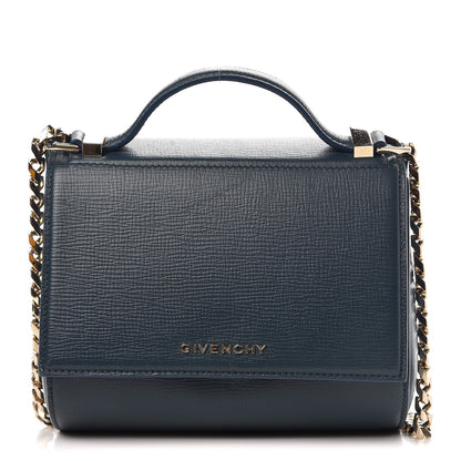Givenchy Textured Calfskin Mini Pandora Box Chain Crossbody Bag Peacock Blue 1 of 8
