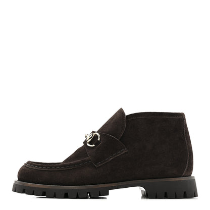 Gucci Suede Horsebit Ankle Boots 38 Dark Brown 1 of 9
