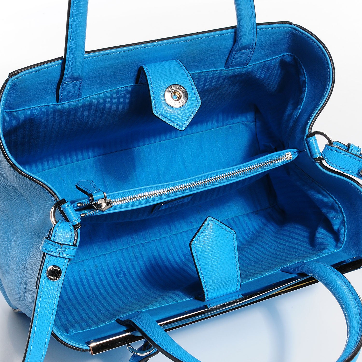 Fendi Vitello Elite Petite 2Jours Tote Maldives 5 of 9