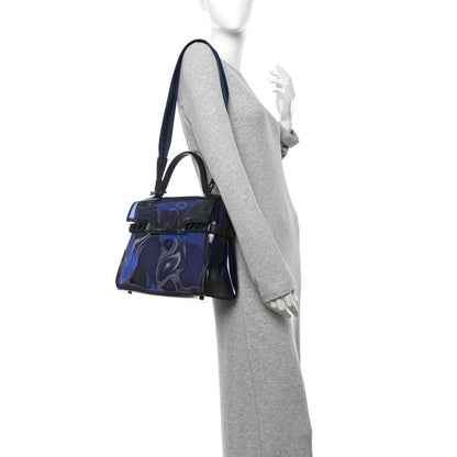 Delvaux PVC Tempete GM Dark Night Satchel Blue De Prusse 2 of 10