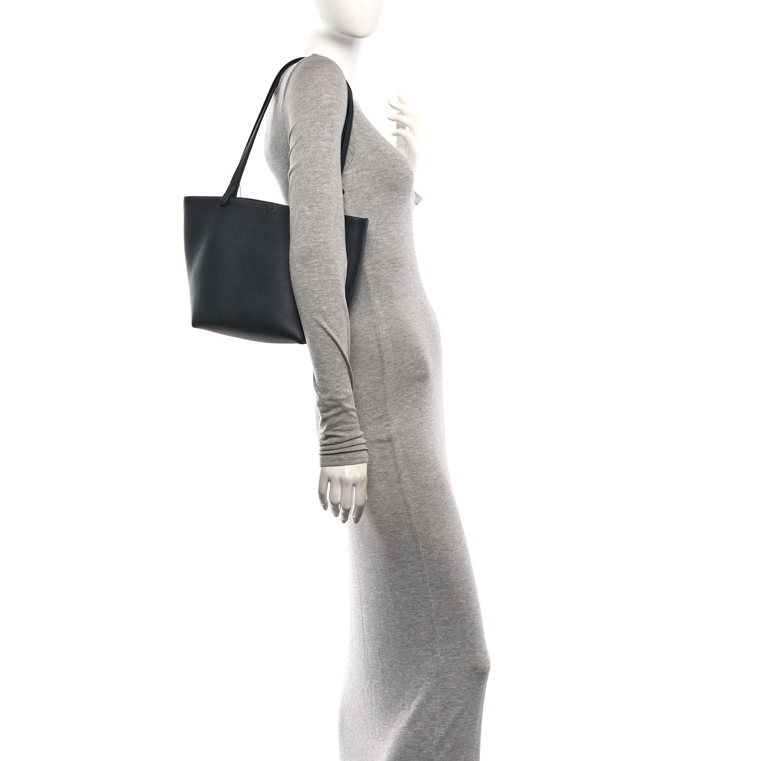 The Row Grained Calfskin Medium Park Tote Black 2 of 9