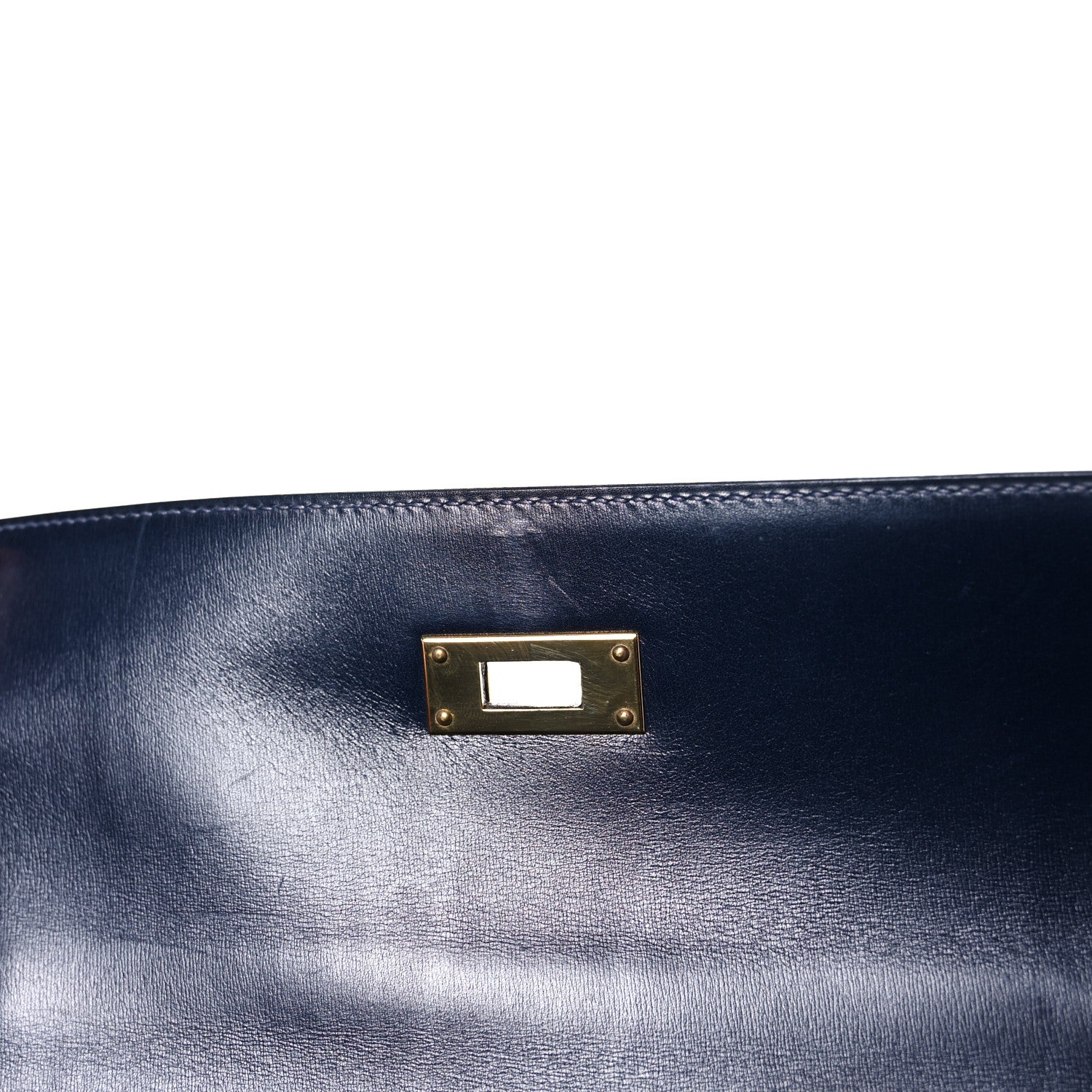 Hermes Box Kelly Sellier 32 Bleu Marine 17 of 34
