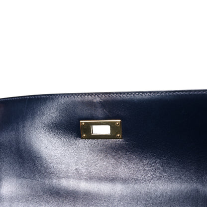 Hermes Box Kelly Sellier 32 Bleu Marine 17 of 34