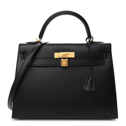 Hermes Tadelakt Kelly Sellier 32 Black 1 of 13