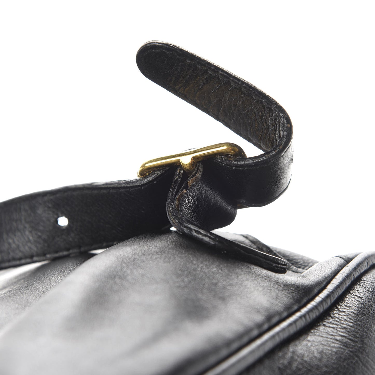 Calfskin Bamboo Backpack Black