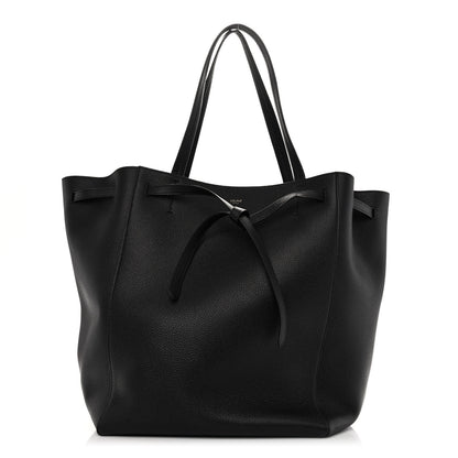 Celine Soft Grained Calfskin Medium Belt Cabas Phantom Black 1 of 11