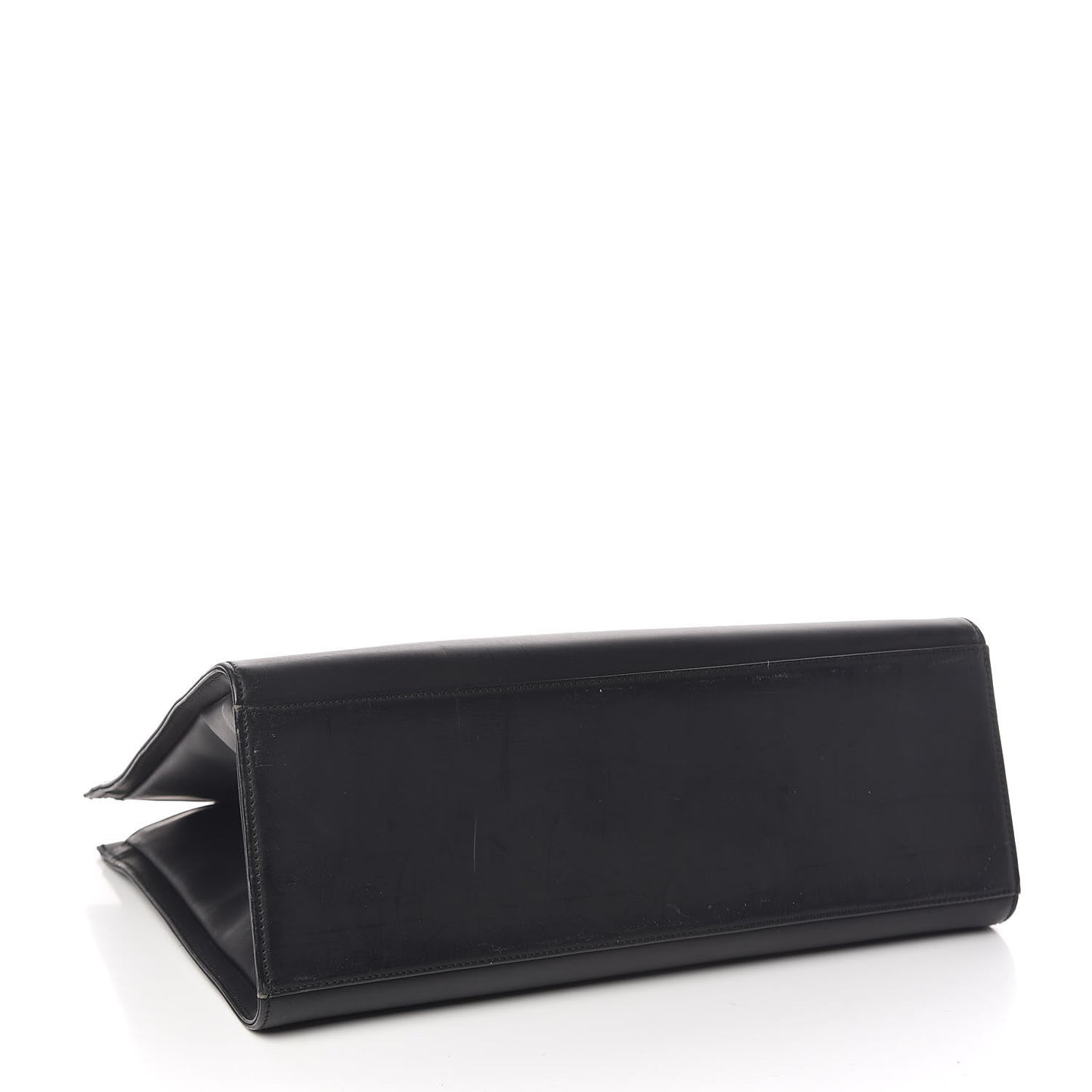 Calfskin Monogram Bamboo Handle Bag Black