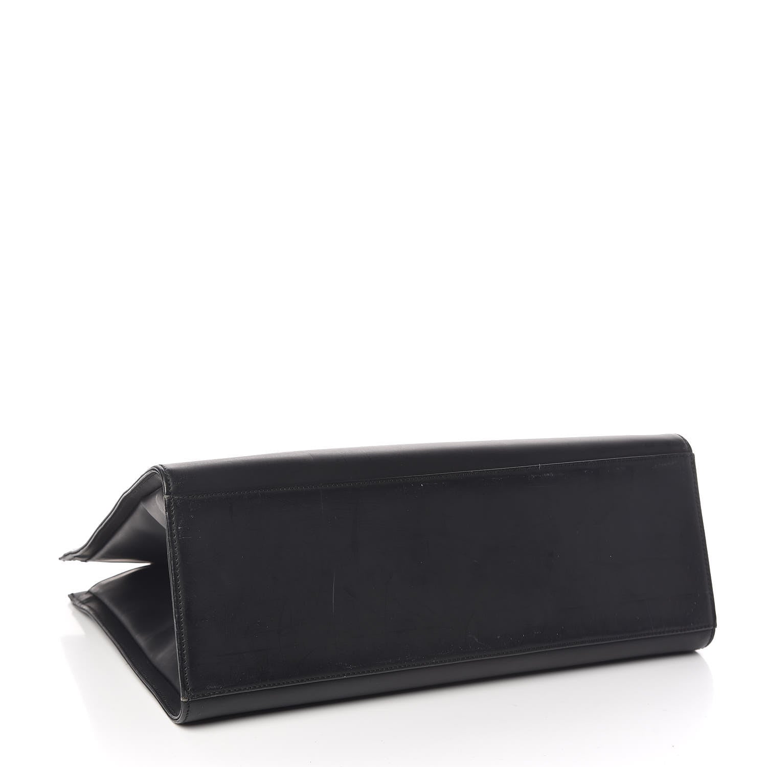 Gucci Calfskin Monogram Bamboo Handle Bag Black 4 of 11