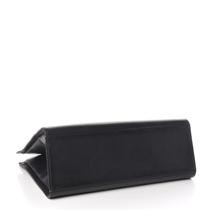 Gucci Calfskin Monogram Bamboo Handle Bag Black 4 of 11