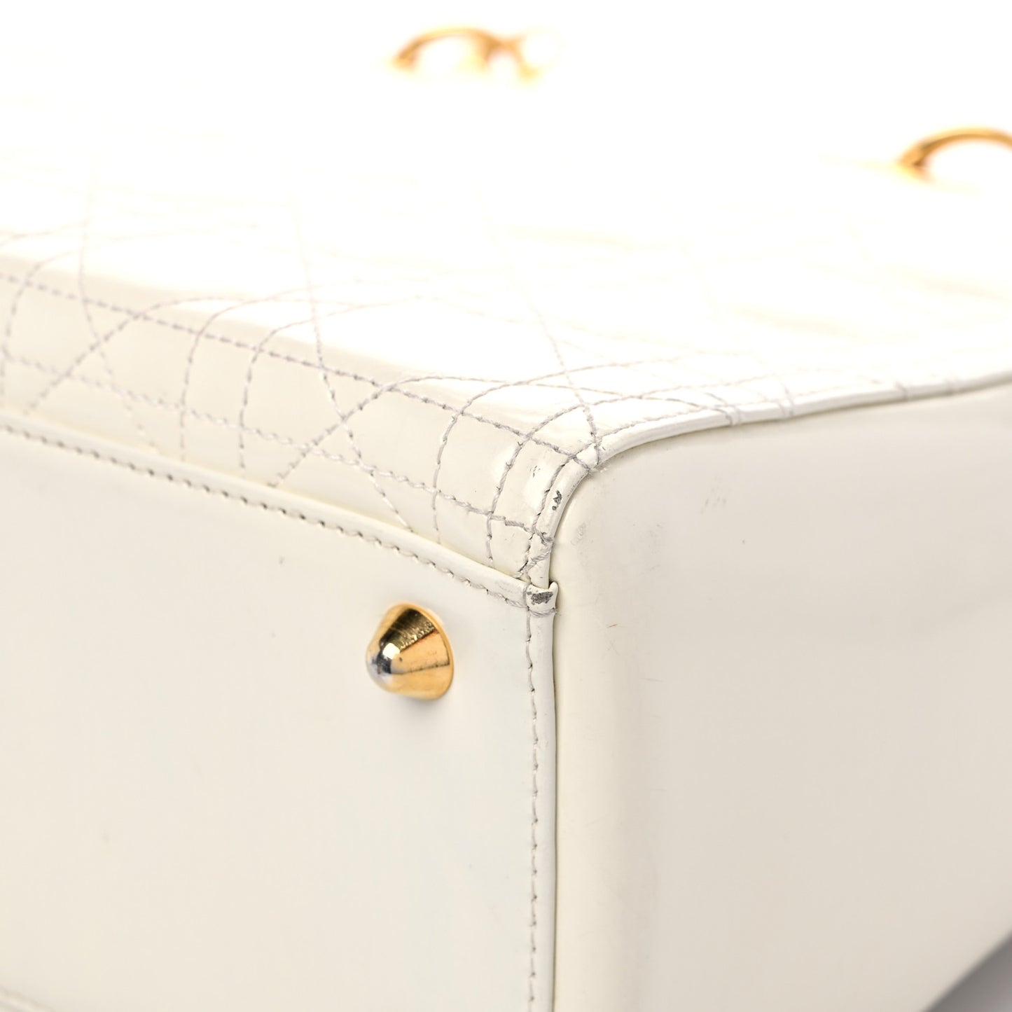 Lambskin Cannage Large Lady Dior White