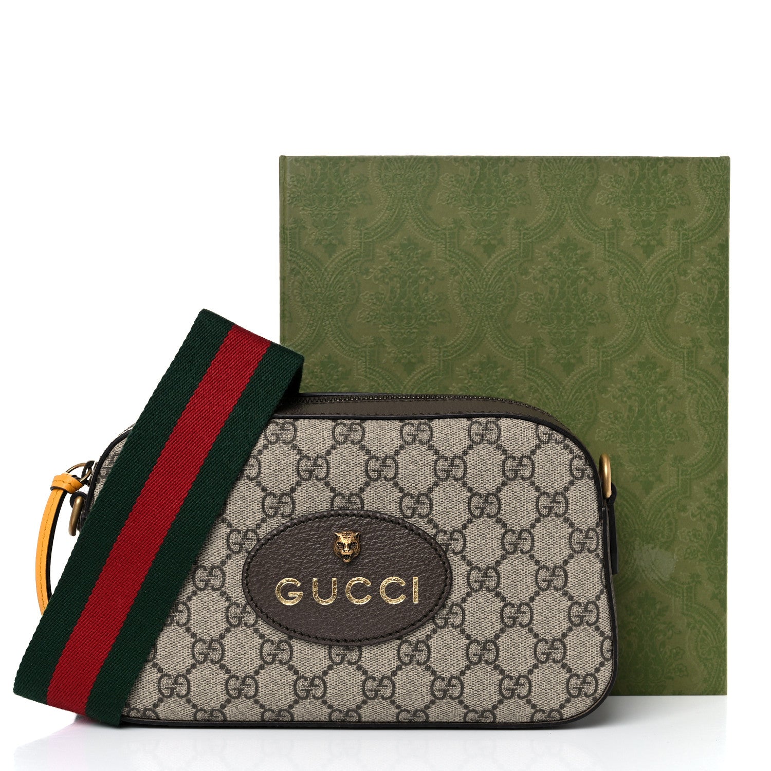 Gucci GG Supreme Monogram Web Neo Vintage Shoulder Bag Beige New Acero Crop 10 of 10