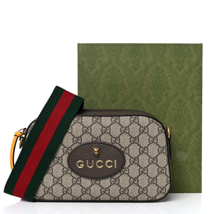 Gucci GG Supreme Monogram Web Neo Vintage Shoulder Bag Beige New Acero Crop 10 of 10