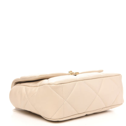Chanel Lambskin Quilted Large 19 Flap Beige 4 of 11
