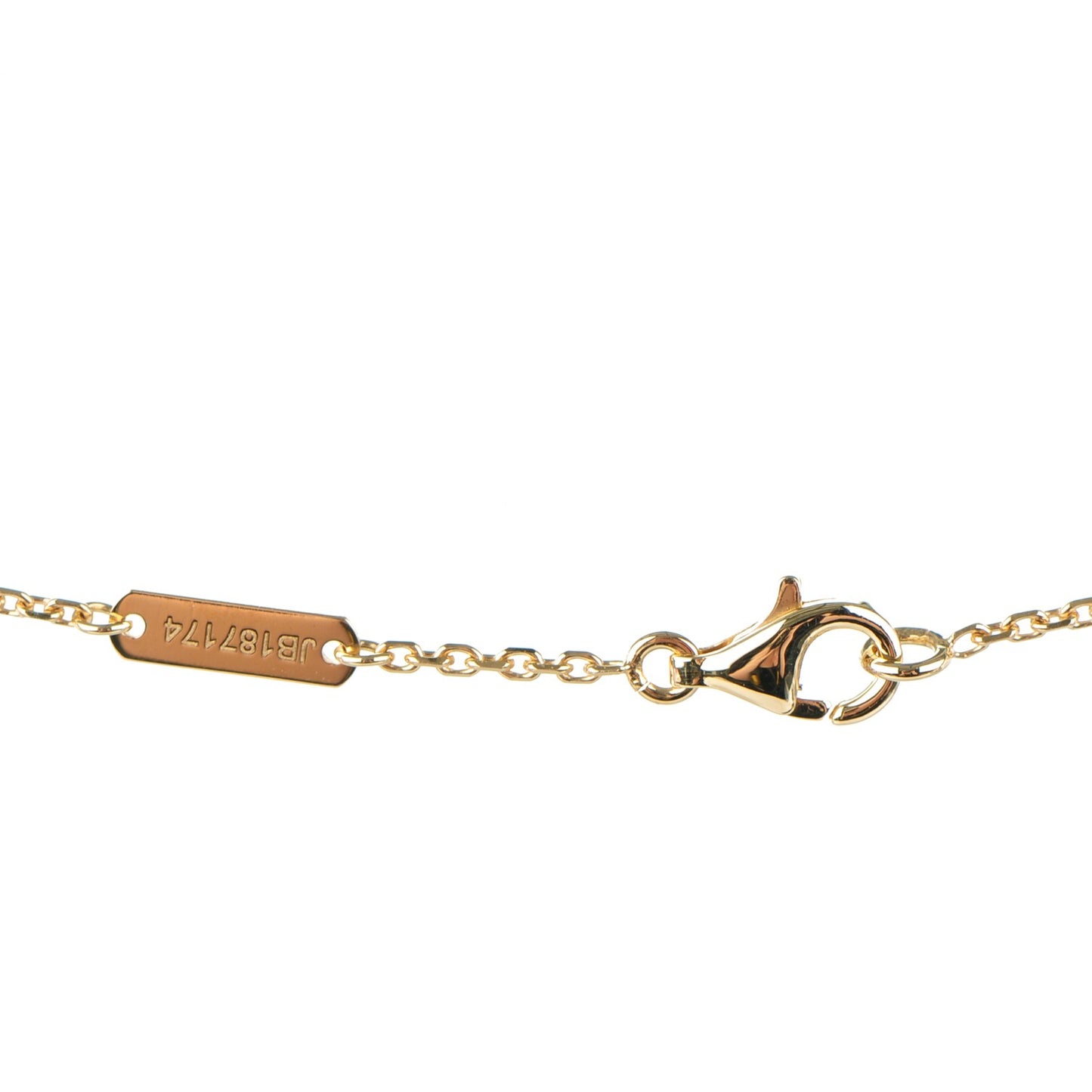 18K Yellow Gold Mother of Pearl Vintage Alhambra Pendant Necklace