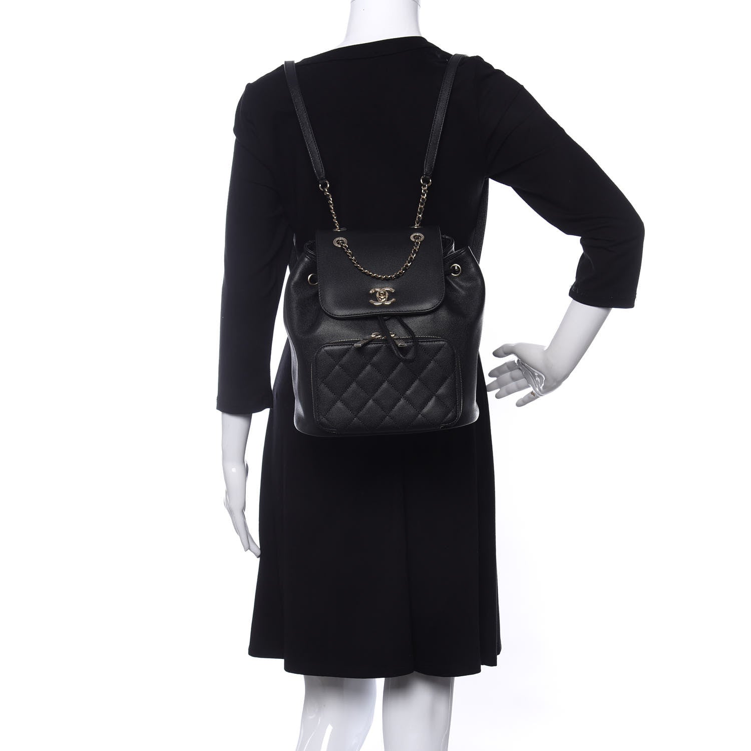 Chanel Caviar Quilted Business Affinity Backpack Black 2 of 10