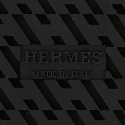 Hermes Suede Goatskin Womens Chypre Sandals 40 Rose Perle Black 6 of 9