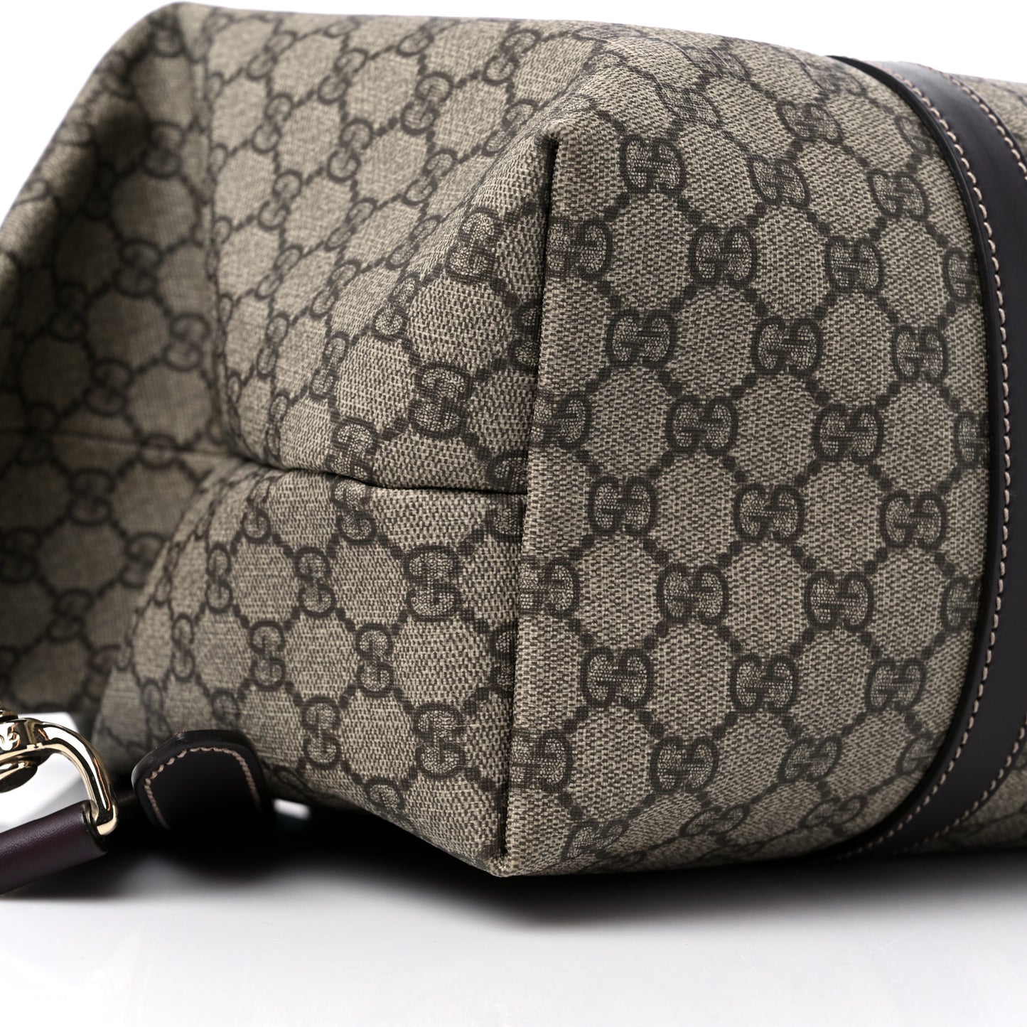 GG Plus Monogram Boston Carry On Duffle Bag Brown
