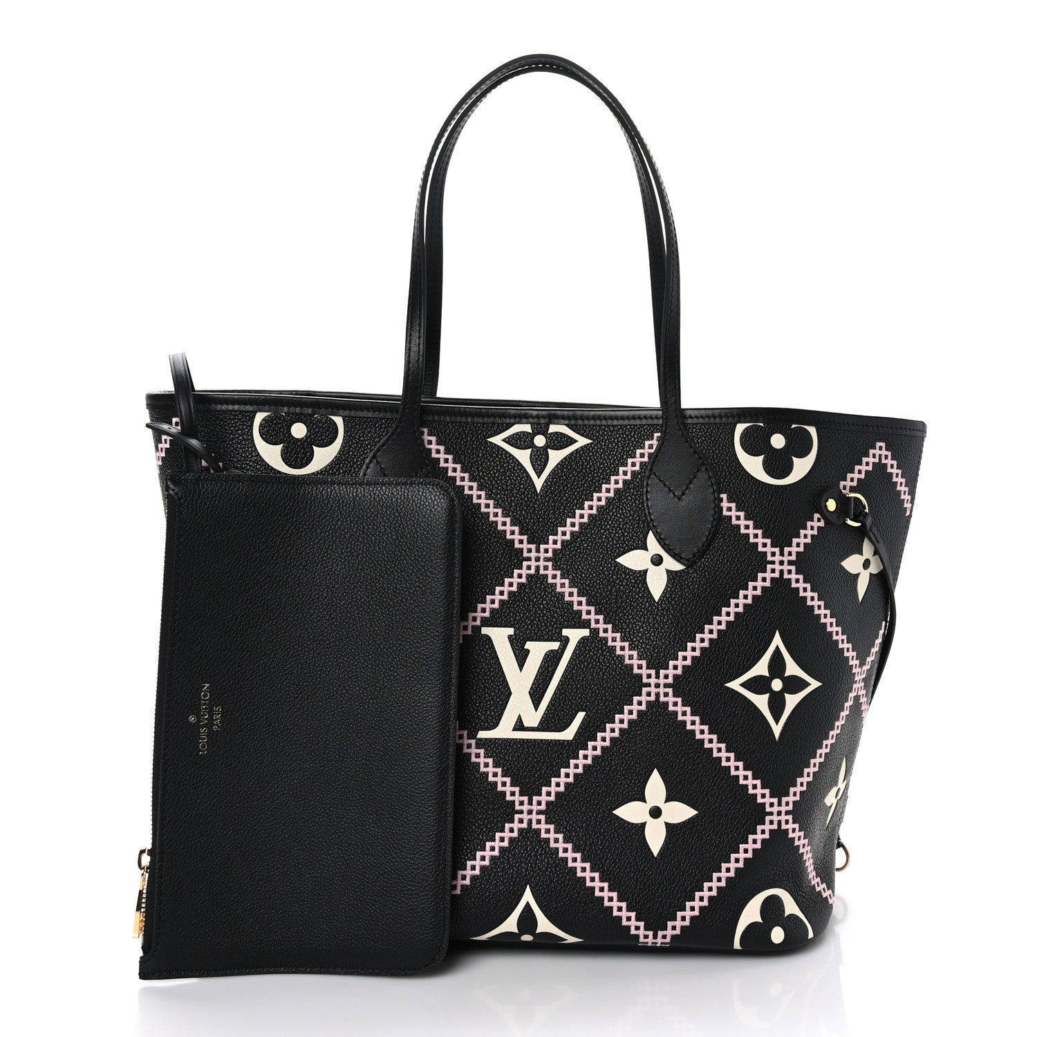 Louis Vuitton Empreinte Monogram Giant Broderies Neverfull MM Black 1 of 9