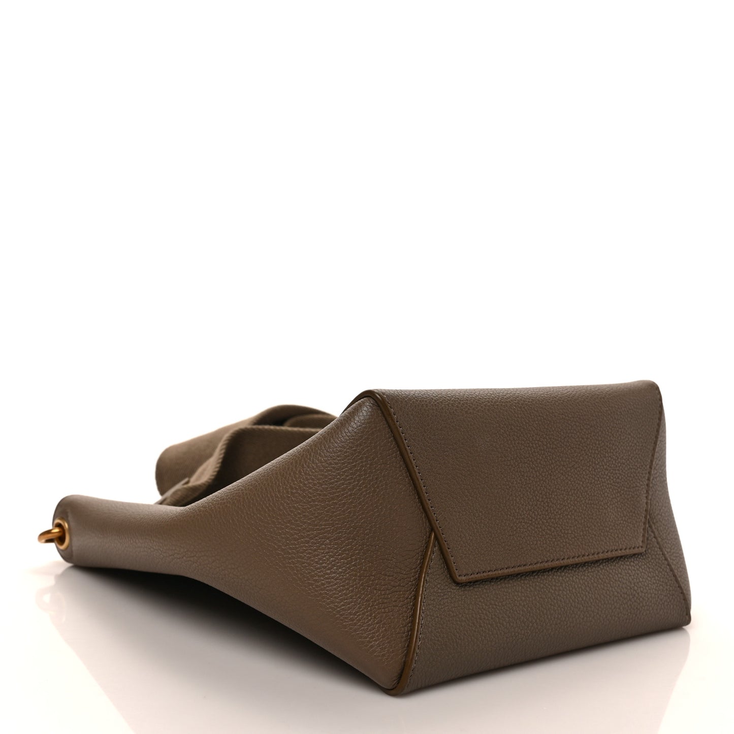 Soft Grained Calfskin Small Sangle Bucket Bag Taupe