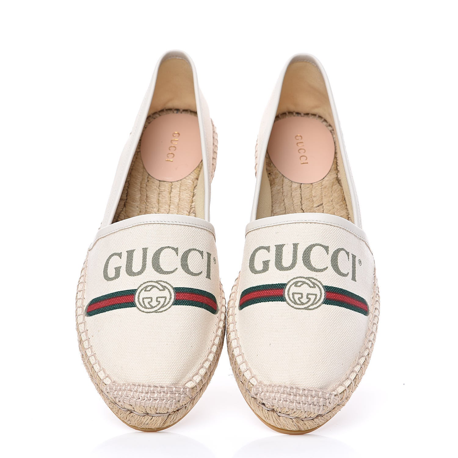 Gucci Canvas Logo Espadrilles 39 Greggio White 5 of 11