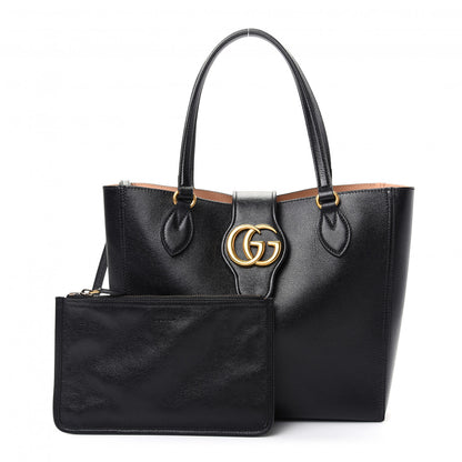 Gucci New Sakai Calfskin Lux Small Dahlia Tote Black 1 of 9