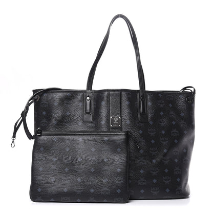 MCM Visetos Large Liz Reversible Shopper Tote Black 1 of 9