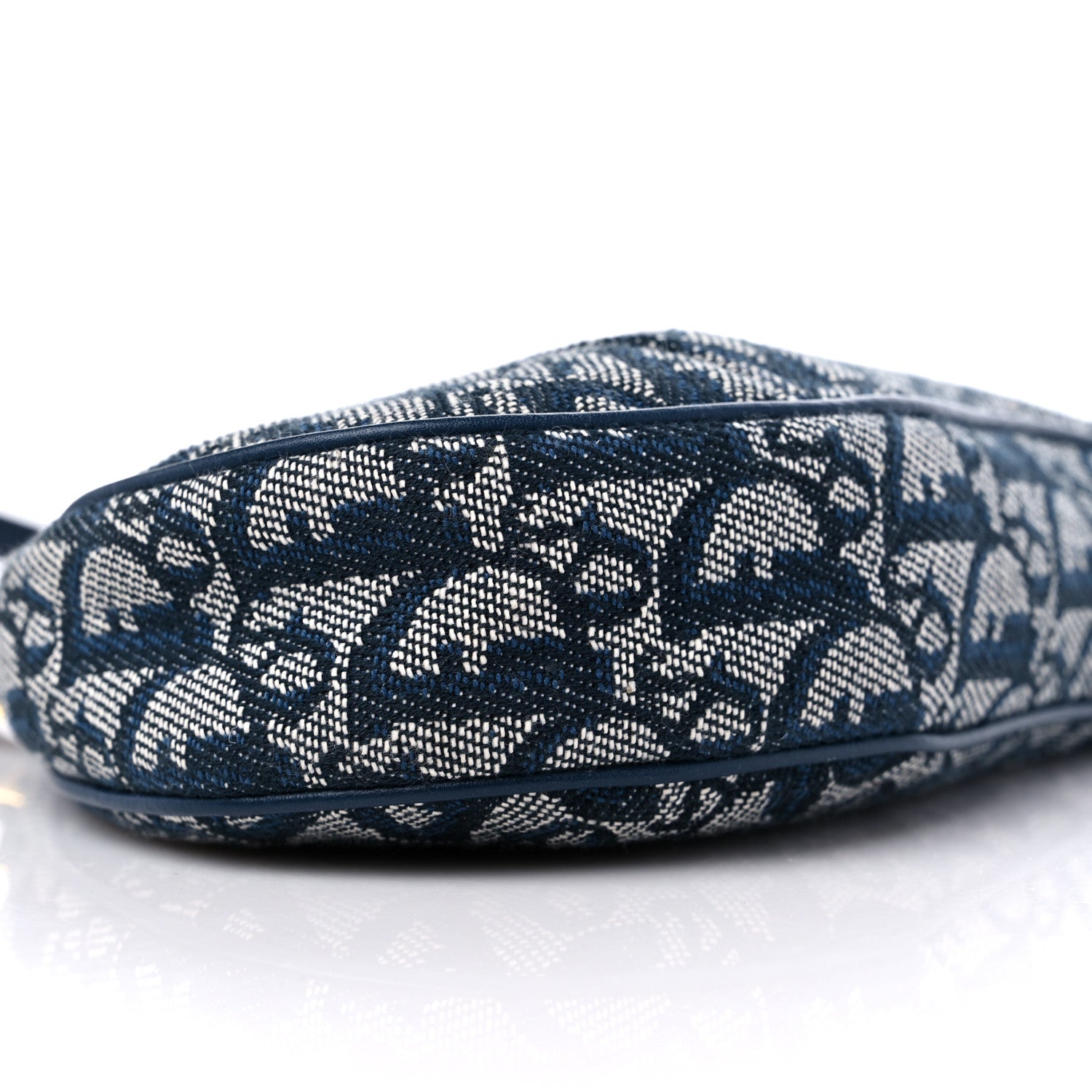 Christian Dior Monogram Mini Saddle Pochette Navy 8 of 9